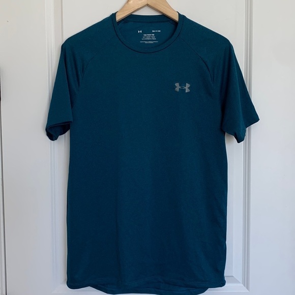 Under Armour Men’s The Tech Tee Shirt Teal S - Picture 1 of 6
